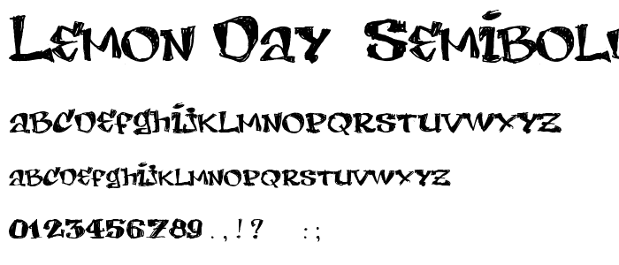 LEMON DAY  SemiBold font